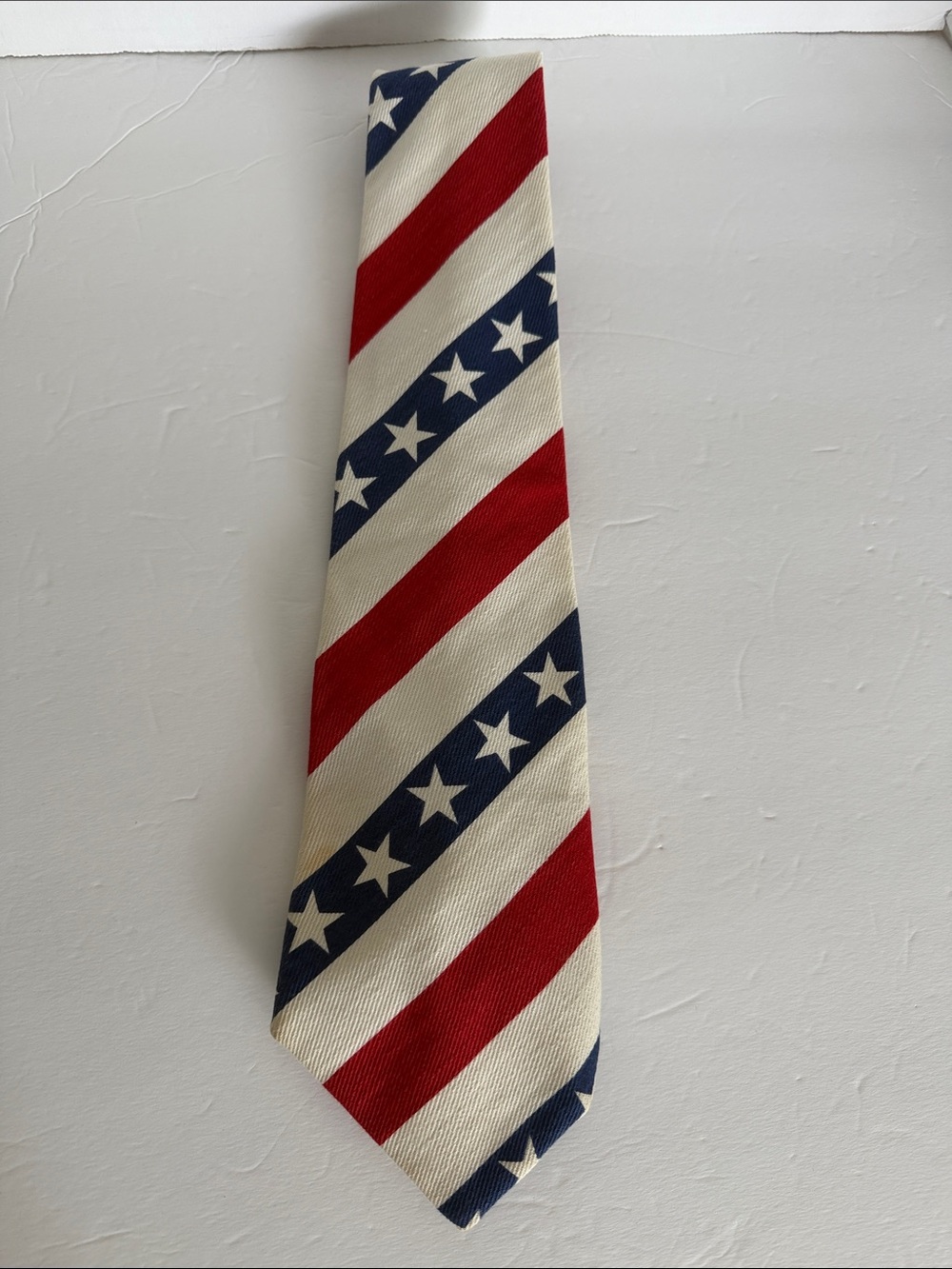 Patriotic Stars & Stripes Men's Tie - Red, White & Blue